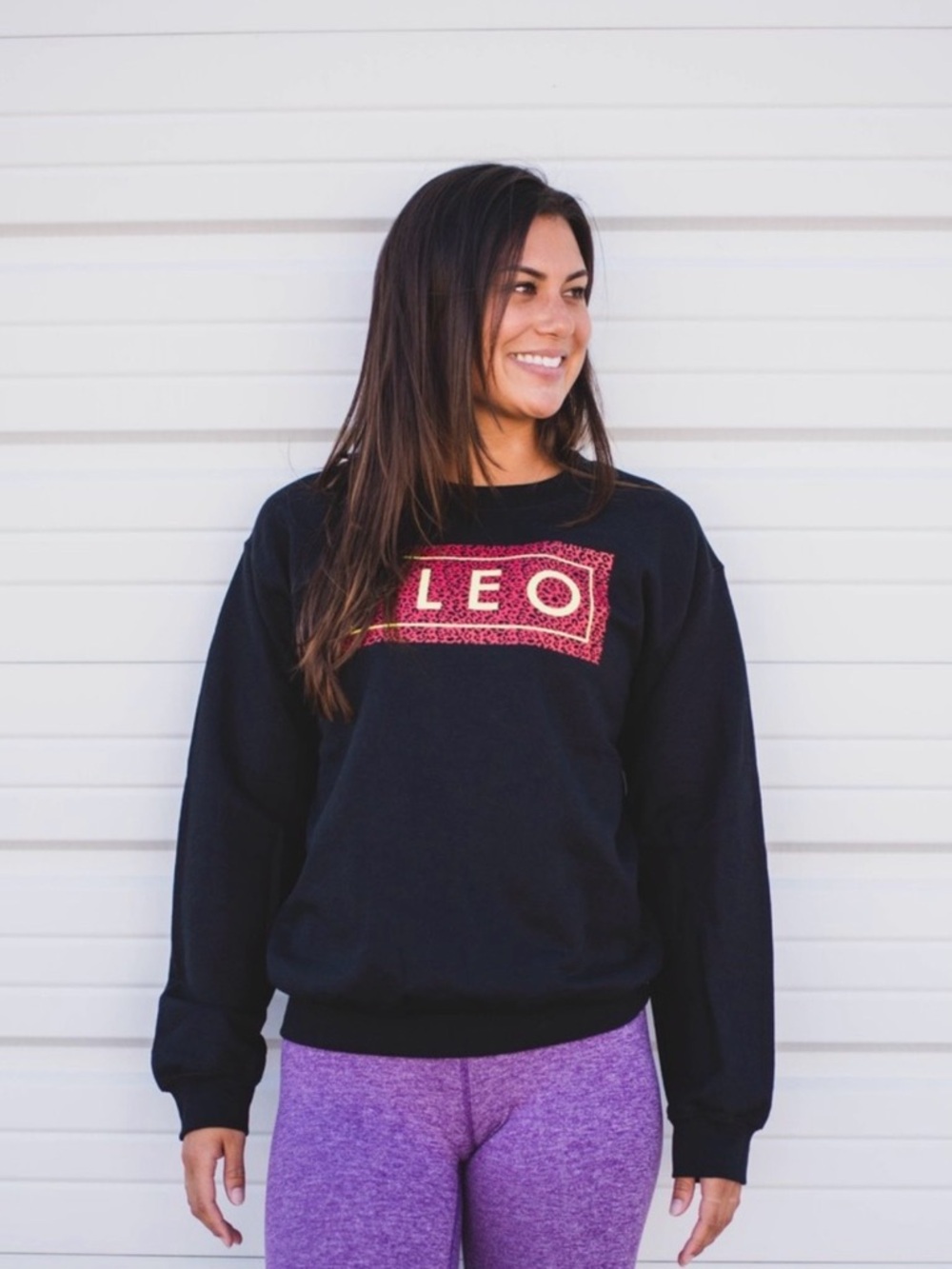 Fleo Black Leopard Crewneck